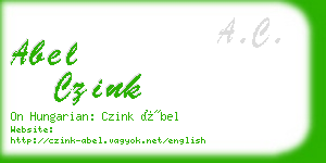 abel czink business card